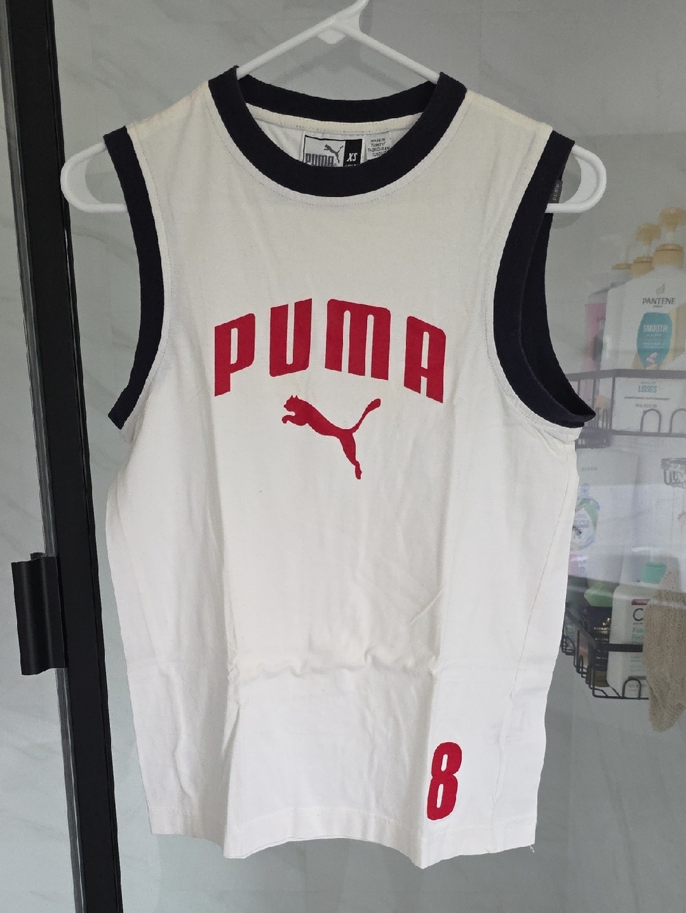 Mens Puma White Tank